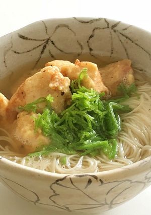 ピリ辛とり天とにゅうめん-レシピのメイン写真