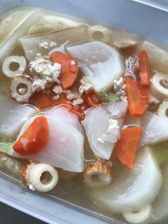 かぶと鶏ひき肉のスープ-レシピのメイン写真