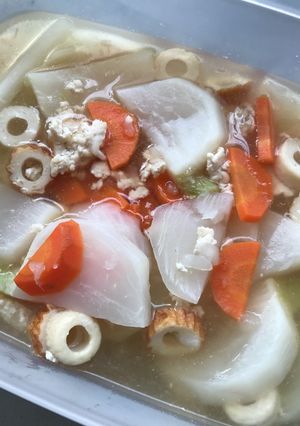 かぶと鶏ひき肉のスープ-レシピのメイン写真