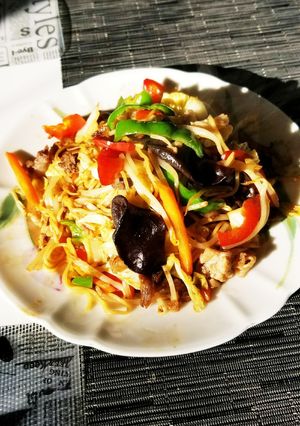 きのこ、キクラゲ入焼きそばダイエット-レシピのメイン写真