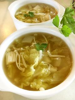 白菜とエノキの簡単とろみスープ-レシピのメイン写真