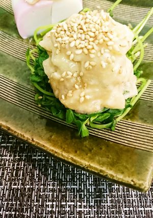 豆苗のわさび漬け添え-レシピのメイン写真