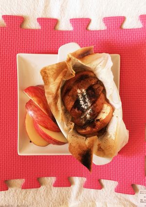 簡単焼きりんご+フレンチトースト-レシピのメイン写真