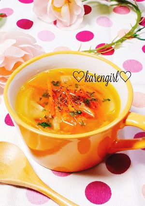 ♡玉ねぎ&人参のコンソメスープ♡-レシピのメイン写真