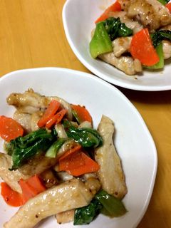 青梗菜と豚肉の粒マスタード炒め-レシピのメイン写真