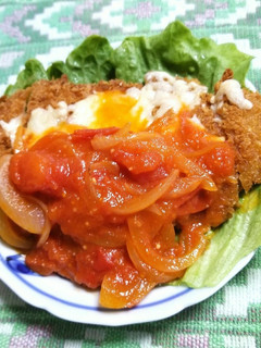 トンカツリメイク✿トマトソースかけ-レシピのメイン写真