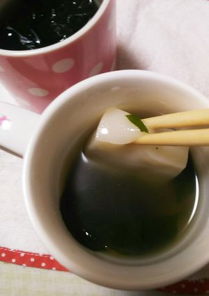 電子レンジで簡単！お雑煮風スープ ♪-レシピのメイン写真