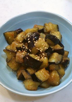 雑誌掲載☆10分で常備菜・なすの味噌炒め-レシピのメイン写真
