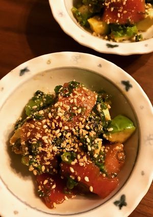 中トロとアボカドの葱胡麻よごし-レシピのメイン写真