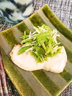 カジキの水菜ごま和え-レシピのメイン写真