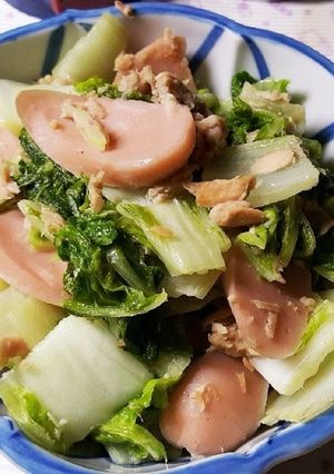 白菜とツナ炒め-レシピのメイン写真