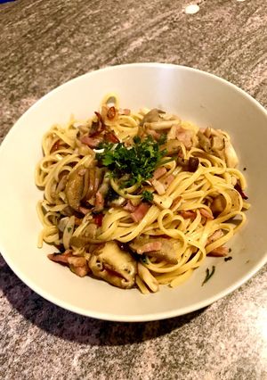 間違いない♡きのことベーコンの和風パスタ-レシピのメイン写真