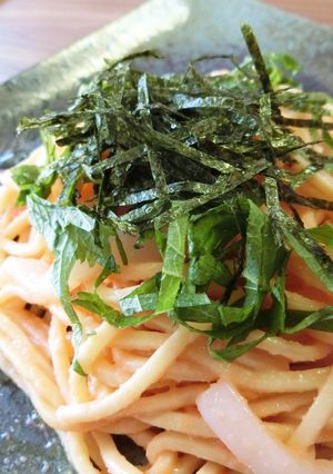 【糖質制限】絶品！たらこイカしそパスタ-レシピのメイン写真