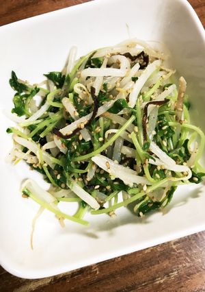 簡単すぎ！豆苗ともやしの塩昆布和え-レシピのメイン写真