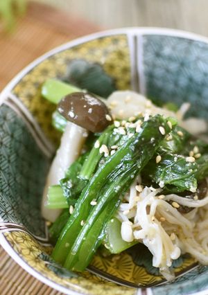 塩こうじきのこと小松菜の胡麻和え☆-レシピのメイン写真