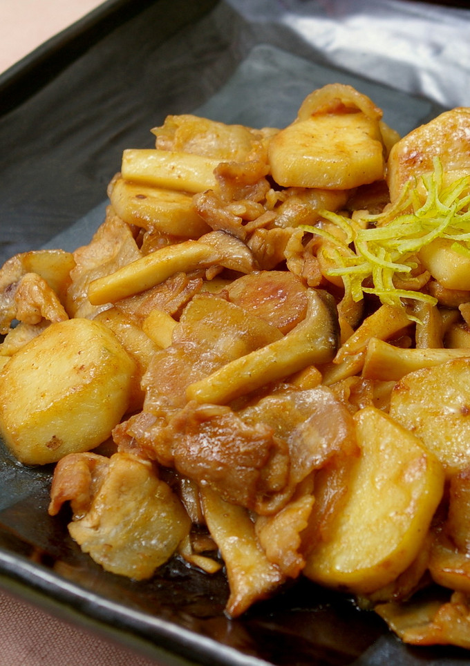 ご飯がすすむ☆里芋と豚肉のサクサク炒め物-レシピのメイン写真