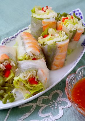 インスタ映え♥おもてなし素麺入り生春巻き-レシピのメイン写真