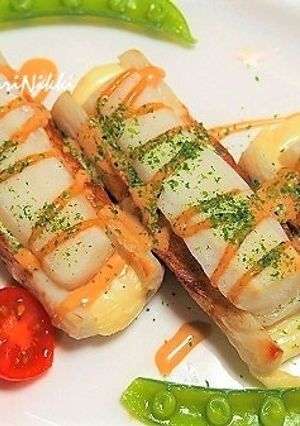 １０分で！　お餅のちくわボート-レシピのメイン写真