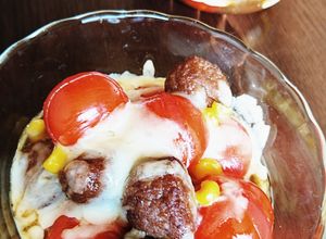 ミートボールとトマトのオーブン焼き♪-レシピのメイン写真