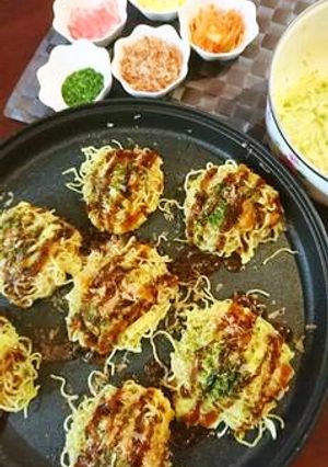 わいわいホットプレートお好み焼き-レシピのメイン写真