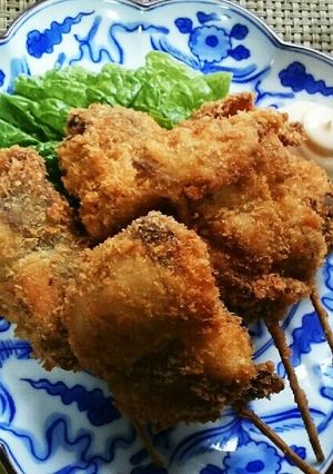簡単！アジの白ネギ巻き串揚げ-レシピのメイン写真