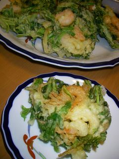 香りよし❤菊菜とエビのかきあげ-レシピのメイン写真