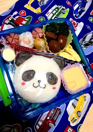 簡単 ラップに書くだけパンダサンド弁-レシピのメイン写真