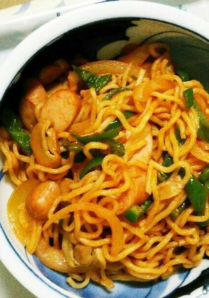 焼きそばでナポリタン？-レシピのメイン写真