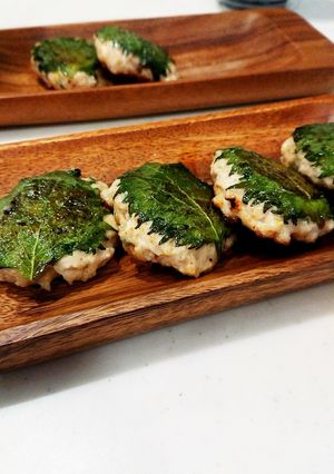 ヘルシー美味♥鶏挽き肉の大葉焼き✨-レシピのメイン写真