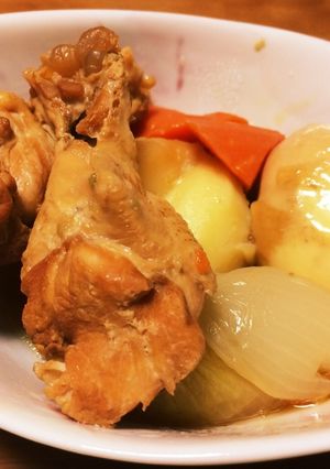 鶏手羽元と根菜の黒酢deさっぱり煮-レシピのメイン写真
