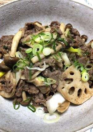 プルコギビーフと蓮根の炒め-レシピのメイン写真