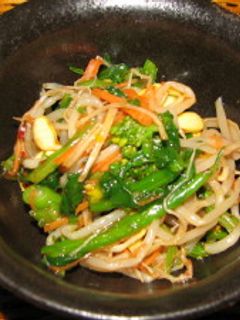 豆もやしと菜の花の中華サラダ-レシピのメイン写真