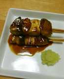 ぶりとねぎの串焼き(照り焼き味)