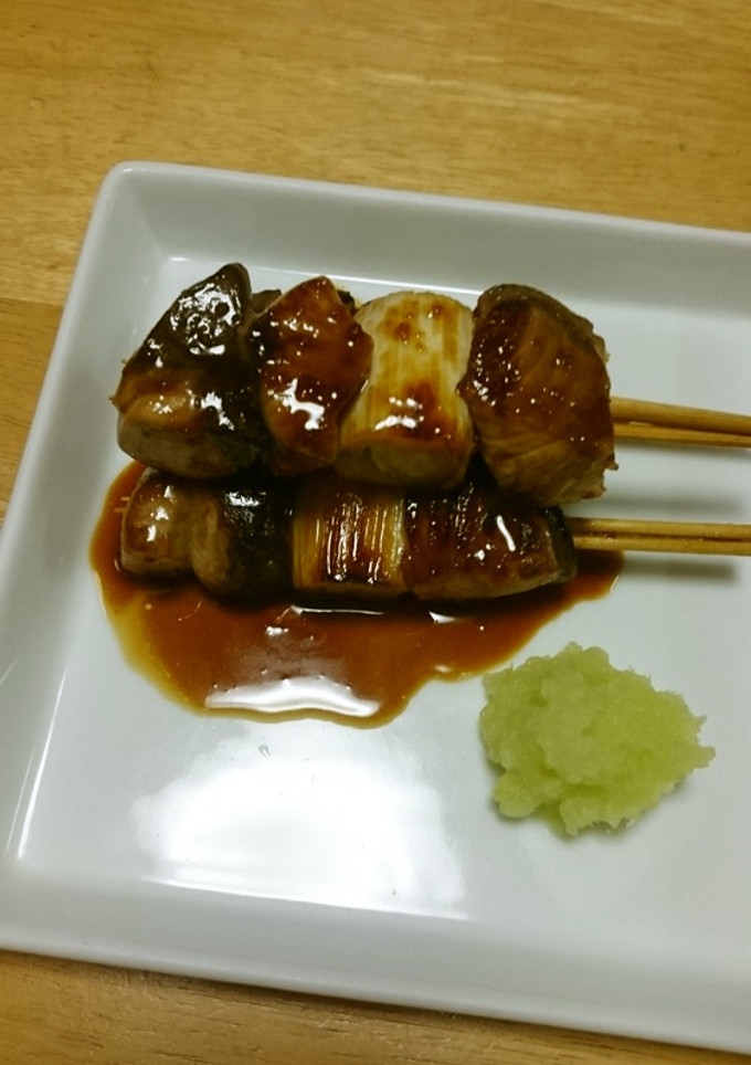 ぶりとねぎの串焼き(照り焼き味)-レシピのメイン写真