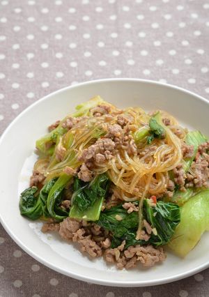 青梗菜のマーボ春雨-レシピのメイン写真
