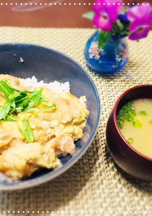 #簡単 #親子丼 &あさりの味噌汁定食☆-レシピのメイン写真