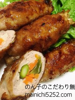 人参♩アスパラ♩野菜いっぱい豚肉巻き-レシピのメイン写真