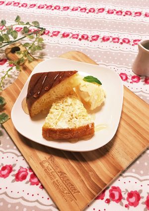 一番簡単！炊飯器でノンオイルHM卵ケーキ-レシピのメイン写真