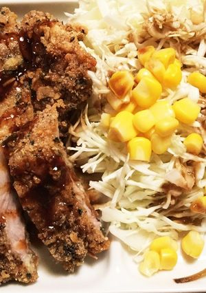 クリスピーな衣！南部せんべいで豚カツ-レシピのメイン写真