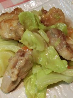 キャベツと鶏ももの味噌炒め-レシピのメイン写真