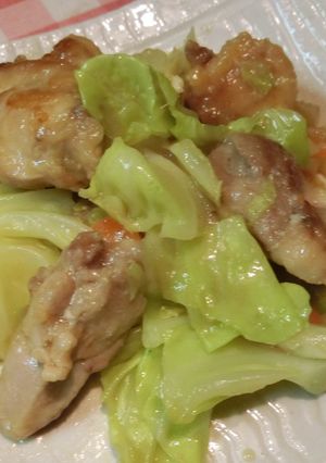 キャベツと鶏ももの味噌炒め-レシピのメイン写真