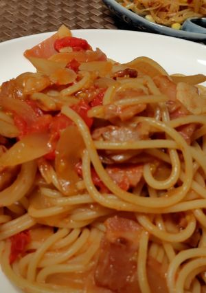 【パスタ】簡単！アマトリチャーナロッソ☆-レシピのメイン写真