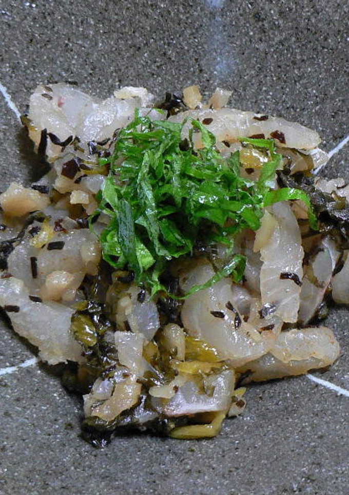 鯛とすぐき漬けの塩昆布和え-レシピのメイン写真