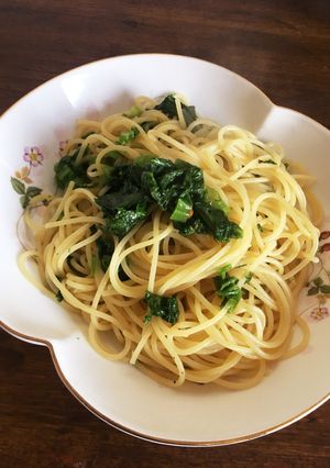 わさび菜ペペロンチーノ-レシピのメイン写真