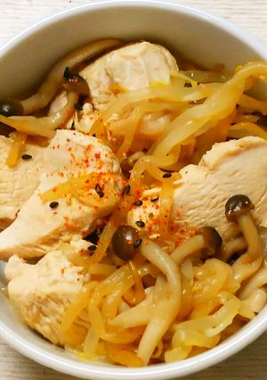 鶏むね肉ともやし しめじのさっぱり和え❀-レシピのメイン写真