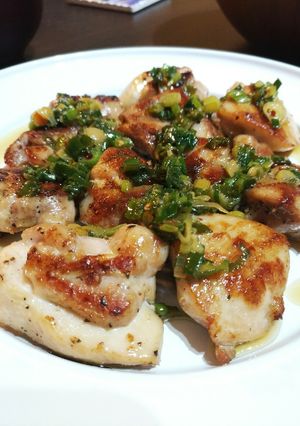 鶏もも肉のネギごま油ソース-レシピのメイン写真