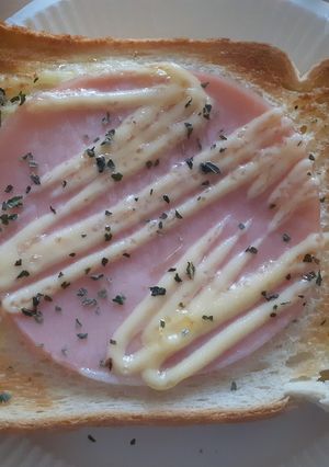 マヨネーズでハムトースト-レシピのメイン写真