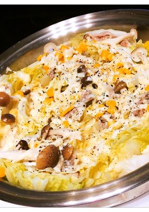 白菜と豚肉のチーズミルフィーユ鍋-レシピのメイン写真