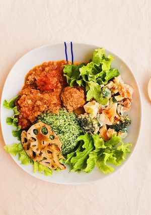 ニワカそうすでトマトハンバーグライス-レシピのメイン写真