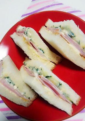 きゅうり嫌いの一手間＊ハムサンド＊-レシピのメイン写真